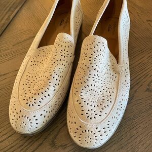 Clarks Women's Tan Perforated Loafers